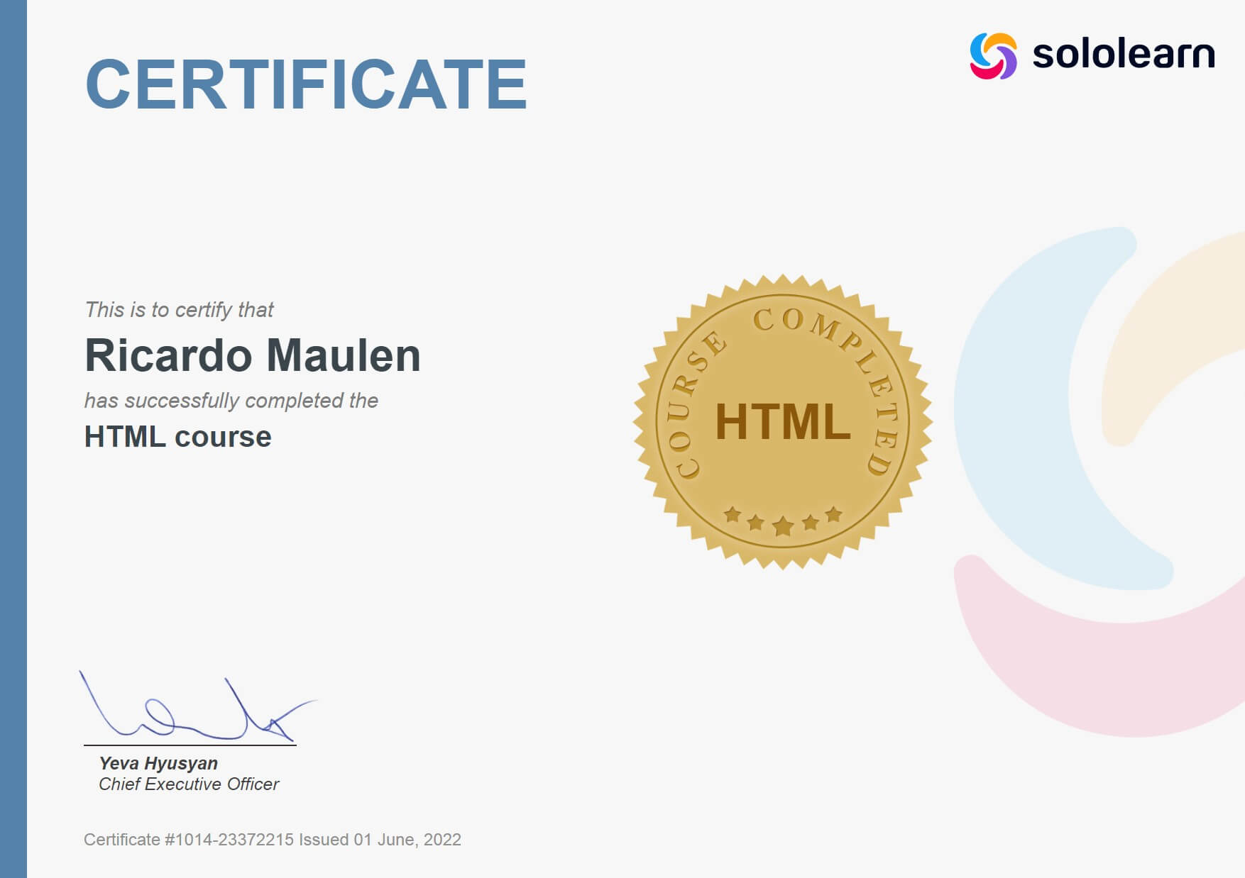 certificado html